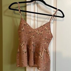 Adorable flared, floral tank top